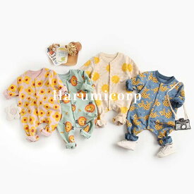 【クーポンで1,955円】ロンパース 長袖 ベビー服 女の子 男の子 カバーオール キッズ 綿 コットン 子供服 新生児 赤ちゃん おしゃれ 可愛い 66 73 80 90cm 子ども服 オールインワン ルームウェア 前開き 部屋着 パジャマ 出産お祝い プレゼント 誕生日 保育園 幼稚園 春秋冬
