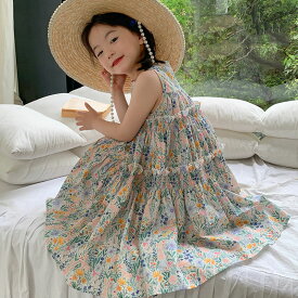 【6%OFFクーポン】ワンピース キッズ 夏 ベビー服 女の子 ロングワンピース ジュニア 綿 子供服 花柄ワンピース 赤ちゃん 子ども服 おしゃれ かわいい 七五三 結婚式 入学 入園 幼稚園 小学生 誕生日 プレゼント 旅行 海 お姫様 ナチュラル 150cm 140 130 120 110 100 90