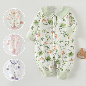 4色 ロンパース 長袖 綿100% ベビー服 女の子 男の子 前開き 春 夏 秋 冬 新生児 服 カバーオール キッズ 子供服 ボディスーツ 長ズボン 韓国 可愛い 洋服 パジャマ ルームウェア 部屋着 赤ち