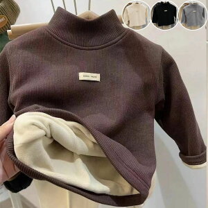 ベビー服 Tシャツ キッズ 裏起毛 冬 子ども服 男の子 女の子 tシャツ 長袖 タートルネック 子供服 カットソー 防寒 暖かい ティーシャツ 長そで トップス ジュニア ユニセックス 赤ちゃん お