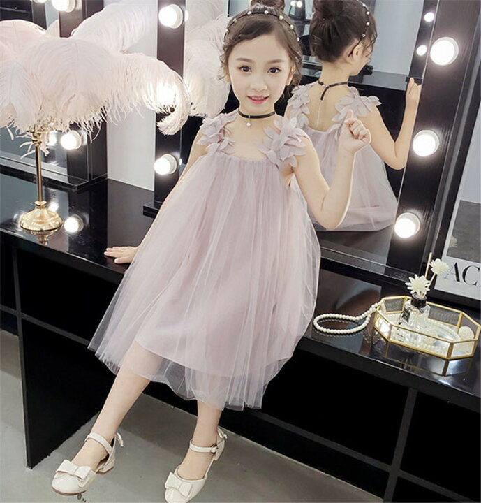 楽天市場 子供服 ワンピース 女の子 夏服 160センチ 韓国子供服 ワンピース チュール ドレス 子ども服 ジュニア 女の子ワンピース キッズ ベビー服 女児 可愛い おしゃれ お姫様 七五三 誕生日 新品 160cm 150cm 140cm 130cm 1cm Harumicorp楽天市場店