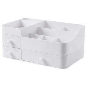 化粧品収納ボックス コスメボックス 卓上収納 大容量 コスメ収納 メイク収納 おしゃれ レディース 安定 収納ケース 引き出し三つ ドットコムプライム 化粧品収納 メイク収納 引き出し 卓上