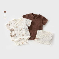 【クーポンで1,296円】ロンパース 半袖 前開き 女の子 男の子 肌着 白 春 夏 ベビー 半袖ロンパース 綿 …