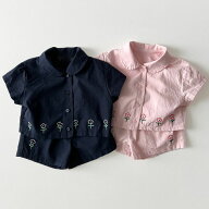 セットアップ キッズ 綿 コットン ベビー服 新生児 服 赤ちゃん 上下セット シャツ 半袖 半ズボン 女の子…