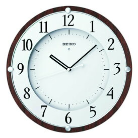 SEIKO CLOCK (セイコー クロック) クロック 電波掛時計／掛け時計 木枠(MDFウォルナットつき板貼り・茶木地塗装) KX373B【RP】〈時計〉