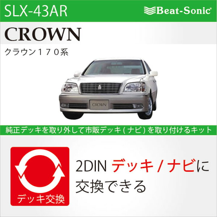 楽天市場】ビートソニック SLX-43ARオーディオ ナビ交換キットクラウン 