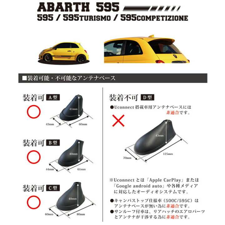 楽天市場 アバルト アンテナ デザインアンテナ Type Zerodaa S シリーズアバルト595 Abarth595アバルト純正カラー デザイン アンテナ シャークアンテナ Eve Design イブデザイン Haru Online Store