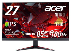yViz{GCT[ Acer Nitro Q[~Oj^[ 27C` IPS tHD 180Hz 0.5ms PC/PS5/Xbox X/S wbhz[q Xs[J[ HDMI2.0 AMD FreeSync Premium HDR10 VG270M3bmiipx