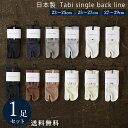 【10%off】日本製 足袋 ( 2本指 ) 1足組 靴下 メンズ レディース バックライン ソックス 23~29 cm 23 24 25 26 27 28 29 大きいサイズ スポーツ コットン 綿 春 夏 タビ ブランド ファッション 黒 白 送料無料