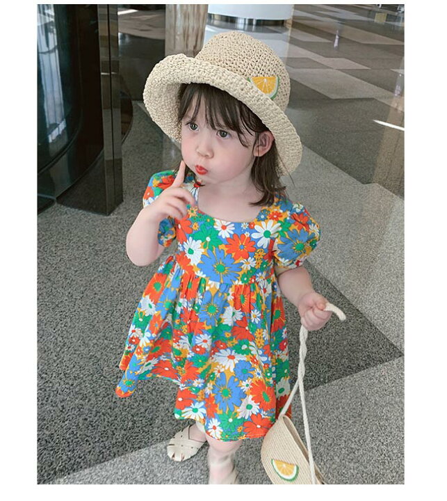 楽天市場】ワンピース キッズ 花柄 半袖ワンピース 薄手 子供服 女の子 