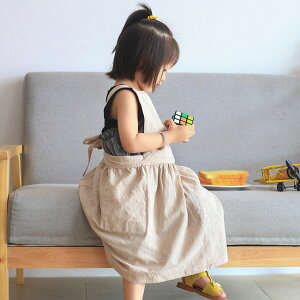 エプロン キッズ こども エプロン おしゃれ かわいい 綿麻 コットンリネン エプロン ワンピース 男の子 女の子 小学生 幼稚園児 作業 ペインティング 絵を描く 図工 無地 シンプル エプロン