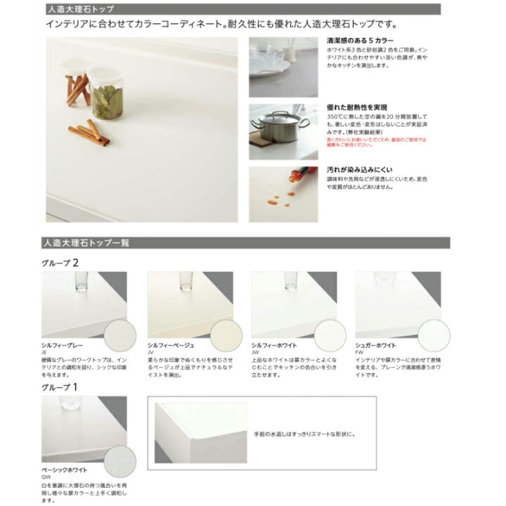 楽天市場】【最大5万円OFF有】 リクシル キッチン 収納 アレスタ 人造 