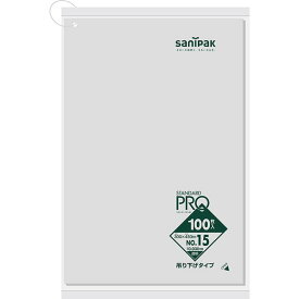 L15H　サニパック　ポリ袋　小物　透明　300mm×450mm×0.03mm/ ケース / 業務用
