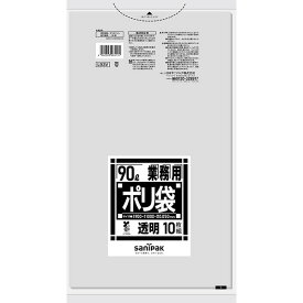 L93V サニパック 業務用ポリ袋 Lシリーズ 90L 透明 10枚×10冊