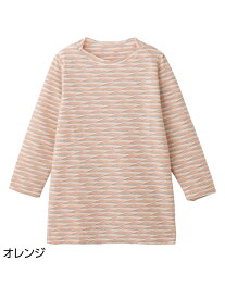 レディース 7分袖タックジャカードTシャツ　【CF】