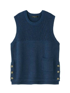 【秋冬】前身頃切替ポケ付ベスト/レディース/婦人用/シニア/高齢者/重ね着/おしゃれ/お出かけ 【CF】