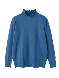 【秋冬】もちもちフリル衿セーター/婦人用/レディース/シニア/高齢者/おしゃれ/あったか/お出かけ/ギフト/プレゼント 【CF】