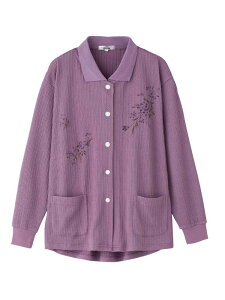 【前開き】【秋冬】スナップ釦ポロカーディ4【CF】/婦人用/レディース/高齢者/シニア/介護/お出かけ/ギフト/プレゼント