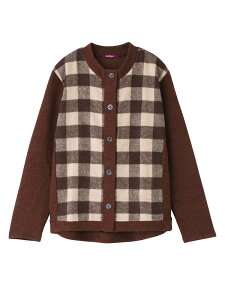 【前開き】【秋冬】斜め釦ホールカーディガン2/レディース/婦人用/高齢者/シニア/あったか/斜めボタン 【CF】