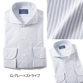 【15％OFFクーポン：7/18〜7/31】 ワイシャツ 長袖 形態安定 カッターシャツ スリム 綿100% 高品質 通年 布帛ワイシャツ カッタウェイ ボタンダウン ホワイト ブルー ネイビー 無地 ストライプ チェック ビジネス ブライダル Yシャツ はるやま S M L LL