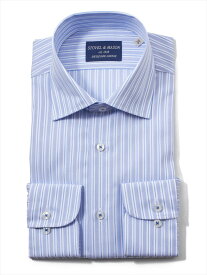 【15％OFFクーポン：7/18〜7/31】 長袖ワイシャツ【ビジネスウェア専門店の品質】形態安定 カッターシャツ ボタンダウン 成人式 結婚式 おすすめ S＆MBLボタンダウン S．ブルー 通年 S M L LL Yシャツ 送料無料
