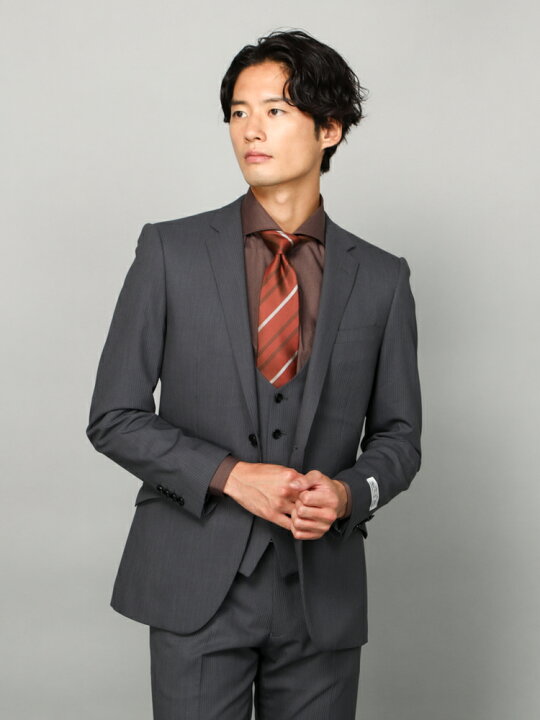 楽天市場 期間限定クーポン発行中 メンズ スーツ セレモニー 結婚式 ブライダル２釦３ｐ ネロスリム ３ｐスーツ セレモニー 結婚式 ブライダルｆ ｍ グレー 秋冬 A5 A6 Y3 Y4 Y5 Y6 Y7 送料無料 はるやま 紳士服はるやま