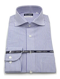 【15％OFFクーポン：7/18〜7/31】 長袖ワイシャツ【ビジネスウェア専門店の品質】形態安定 カッターシャツ ワイド ハイブリッド長袖アイシャツ 日本製生地使用 ロンストカッタウェイ S．ブルー S80 M78 M82 L80 L84 LL82 LL86 3L86 4L86 5L88 ポリエステル 綿 通年 送料無料
