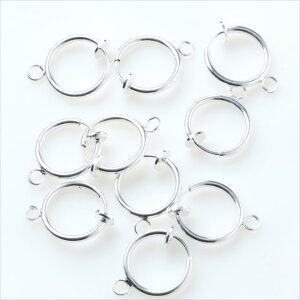 卸売り フープ イヤリングパーツ 100個セット 13mm カン付き フープイヤリング フープピアス パイプイヤリング 痛くない 揺れる ピアスパーツ クリップ イヤーカフ アクセサリー パーツ ハン