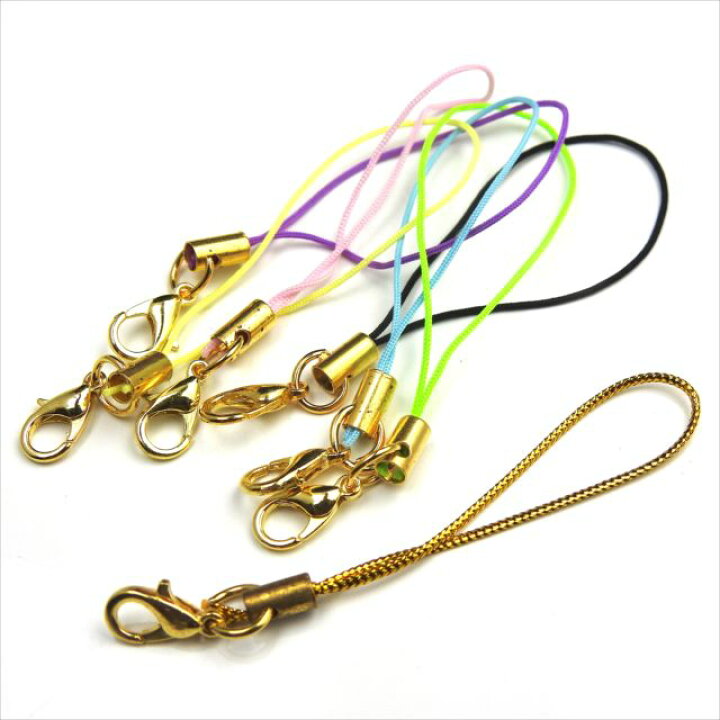 楽天市場 カニカン ストラップ 10本 金具カラー金 ゴールド アクセサリー パーツ 紐 スマホ キーホルダー ナスカン 手芸 ハンドメイド 部品 カニカン付きストラップ アクセサリーパーツのharu雑貨
