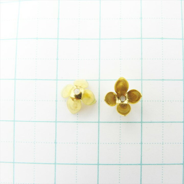 楽天市場】フラワー 座金 4枚弁 8mm 10個 深型 花びら 花弁 花座 