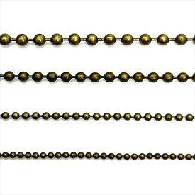 ボールチェーン 1m単位 切り売り 1.1mm 1.5mm 1.8mm 2.2mm 極細 細め 太め ピアス ネックレス イヤリング キーホルダー ストラップ アクセサリーパーツ ハンドメイド 鎖 金具 メタル 修理 延長 ボール チェーン