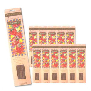 MOODSTAR INCENSE STICK STRAWBERRY 12PCS (TOTAL240�{) / ���[�h�X�^�[ �C���Z���X �X�e�B�b�N �X�g���x���[ / Room Fragrance