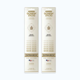 ★ネコポス対応★ GONESH INCENSE STICK WHITE MUSK 2PCS / ガーネッシュ インセンス スティック ホワイトムスク 2個セット / Room Fragrance お香