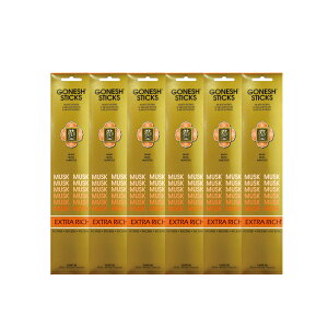 ���l�R�|�X���������� GONESH INCENSE STICK MUSK 6PCS / �K�[�l�b�V�� �C���Z���X �X�e�B�b�N ���X�N 6�Z�b�g(120�{�j/ Room Fragrance ����