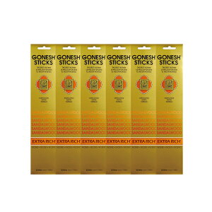 lR|X GONESH INCENSE STICK SANDALWOOD 6PCS / K[lbV CZX XeBbN T_Ebh 6Zbg(120{j/ Room Fragrance 