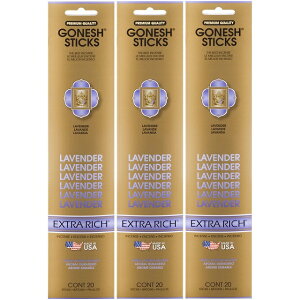���l�R�|�X���������� GONESH INCENSE STICK LAVENDER 3PCS / �K�[�l�b�V�� �C���Z���X �X�e�B�b�N ���x���_�[ 3�Z�b�g / Room Fragrance ����