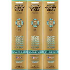 ★ネコポス送料無料★ GONESH INCENSE STICK OCEAN 3PCS / ガーネッシュ インセンス スティック オーシャン 3個セット / Room Fragrance お香