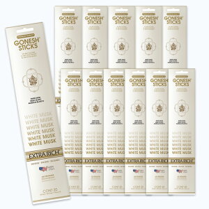 GONESH INCENSE STICK WHITE MUSK 12PCS / K[lbV CZX XeBbN zCgXN 12Zbg(240{) / Room Fragrance 