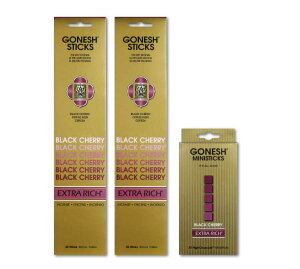 ���l�R�|�X�Ή��� GONESH INCENSE STICK BLACK CHERRY 2PCS + MINI STICK�@/ �K�[�l�b�V�� �C���Z���X �X�e�B�b�N �u���b�N�`�F���[�i20�{����)2�� + �~�j�X�e�B�b�N�t�� / Room Fragrance ����