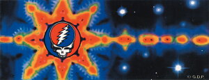 GRATEFUL DEAD 8.5 TIE DYE BUMPER STICKER / �O���C�g�t���f�b�h �^�C�_�C �o���p�[ �X�e�b�J�[ �V�[��