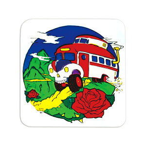 SKULL BUS IN MOUNTAIN ROSES STICKER / XJ oX C }Ee [Y XebJ[ / V[