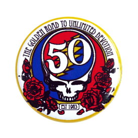 GRATEFUL DEAD 50TH LOGO BUTTON / グレイトフルデッド 50周年ロゴ 缶バッチ