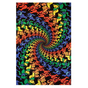 GD DANCING BEARS SPIRAL TAPESTRY / �O���C�g�t���f�b�h �_���V���O �x�A�[�Y �X�p�C���� �^�y�X�g���[ / �C���e���A �~�� GRATEFUL DEAD