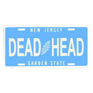 GRATEFUL DEAD NEWJERSEY DEAD HEAD LICENSE PLATE / �O���C�g�t���f�b�h �j���[�W���[�W�[ �f�b�h�w�b�Y ���C�Z���X �v���[�g