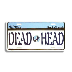 GRATEFUL DEAD ILLINOIS DEAD HEAD LICENSE PLATE / �O���C�g�t���f�b�h �C���m�C �f�b�h�w�b�Y ���C�Z���X�v���[�g