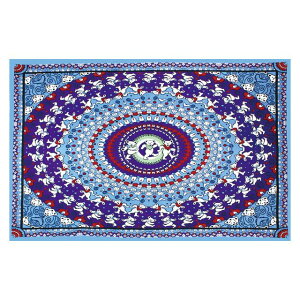 GD LIGHT BLUE DANCING BEAR TAPESTRY / �O���C�g�t���f�b�h �f�b�h ���C�g�u���[ �_���V���O�x�A �^�y�X�g���[ / �J�[�e�� �x�b�h�V�[�c �u�����P�b�g GRATEFUL DEAD