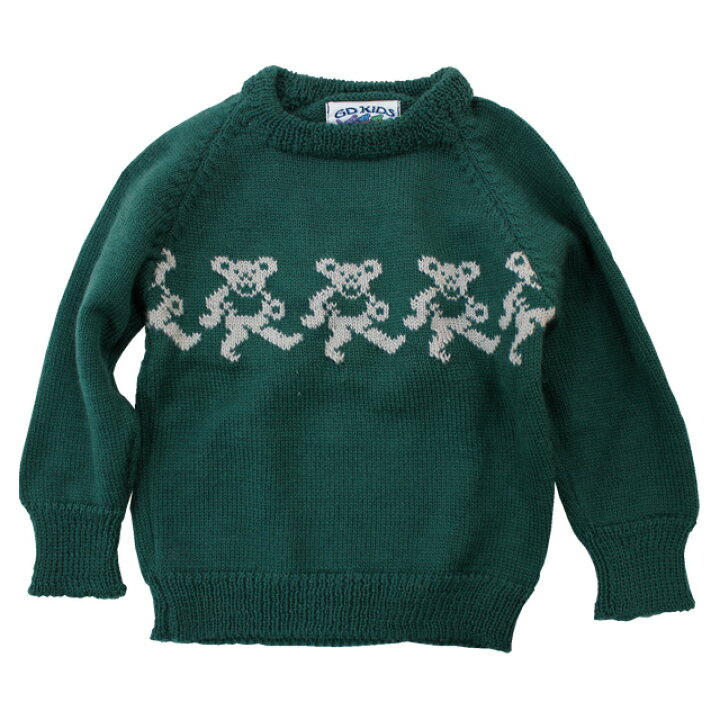 楽天市場】GRATEFUL DEAD BEAR WOOL KIDS SWEATER GR/GY / グレイト 