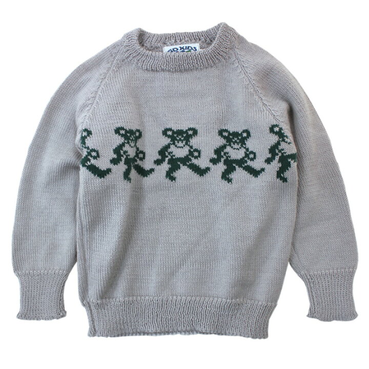 楽天市場】GRATEFUL DEAD BEAR WOOL KIDS SWEATER GR/GY / グレイト 