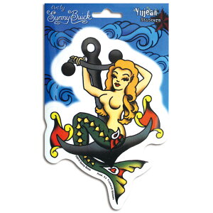 �y HALLOWEEN �z�y MERMAID SKULL STICKER / �T�j�[ �r���C�b�N �}�[���C�h �X�J�� �X�e�b�J�[ �z���L�V�R �G��
