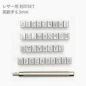 【 マラソンCP P2倍 】刻印 刻印セット レザークラフト 英字 アルファベット 数字 刻印 6.5mm 文字 ハンコ 全36文字 打ち棒付 プレゼント 敬老の日